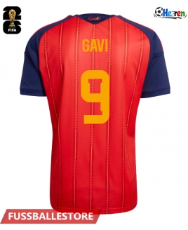 Günstige Spanien Paez Gavi #9 Heimtrikot WM 2026 Kurzarm